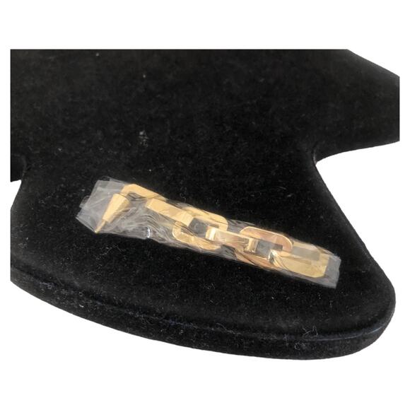 Eddie Borgo NWT Classic 12 Karat Gold Plated Supra Link Drop Earrings - Picture 3 of 15